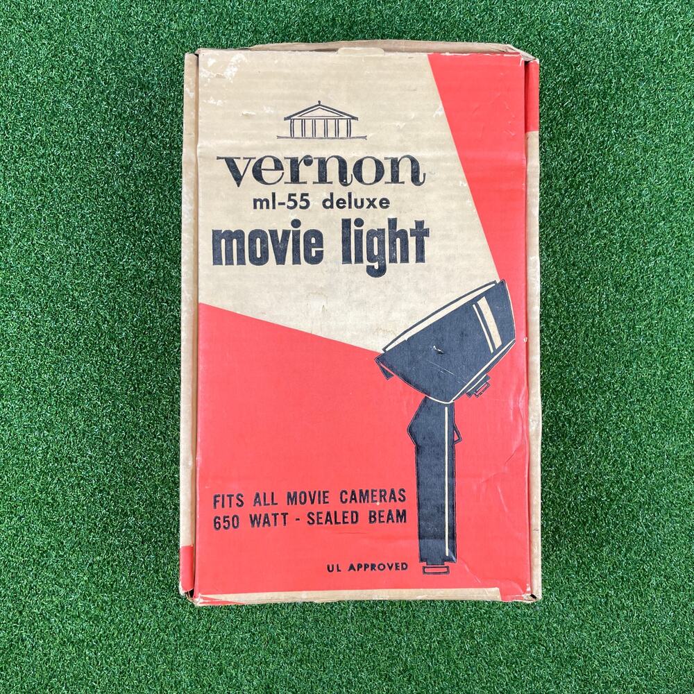 Vintage Vernon ML-55 Deluxe Movie Light 650 Watt Sealed Beam Original Box